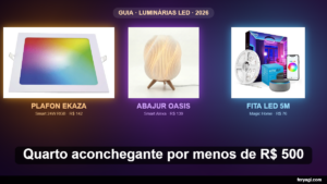 Luminárias LED para quarto: setup aconchegante completo por menos de R$ 500