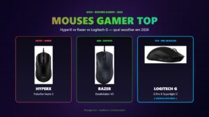 Mouses Gamer Top 2026: HyperX Pulsefire Haste 2, Razer DeathAdder V3 e Logitech G Pro X Superlight 2