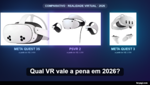 Meta Quest 3, Quest 3S e PlayStation VR2: qual VR vale a pena em 2026? (Comparativo)