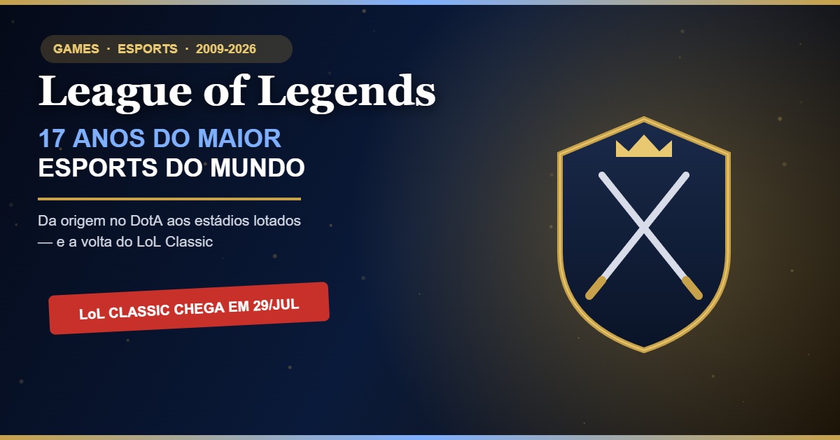 Ilustração autoral de um emblema estilo fantasia com espadas cruzadas e coroa dourada