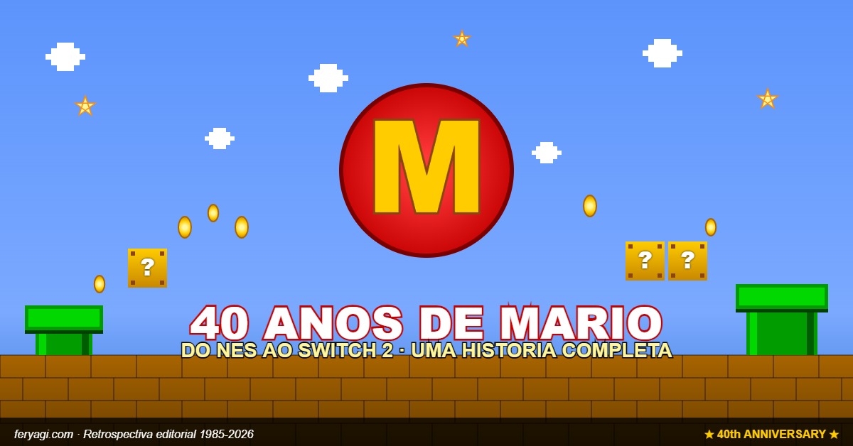 Mario 40 anos 1985-2026