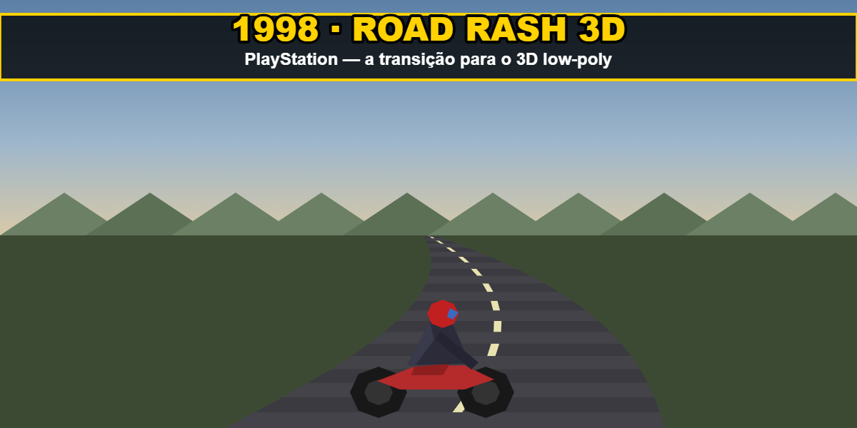 Road Rash 3D PlayStation 1998 low-poly